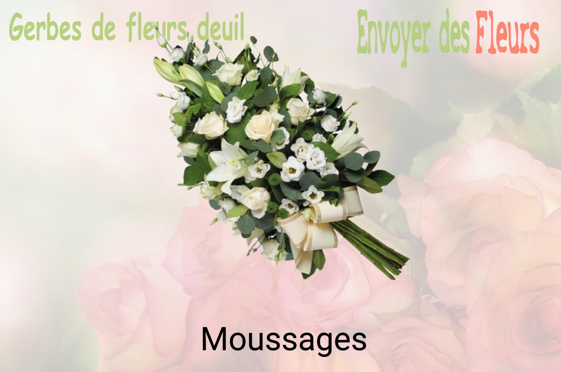 Gerbe de fleurs de deuil livrée à Moussages